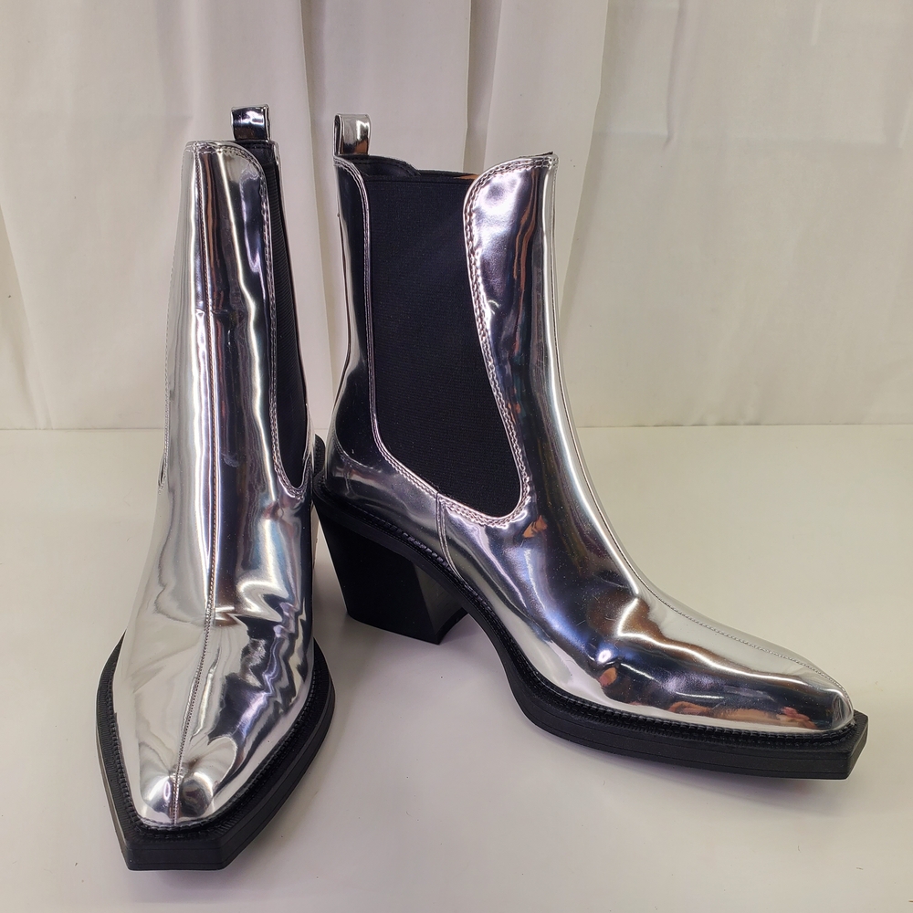 Circus by Sam Edelman Metallic Silver Heeled Boots